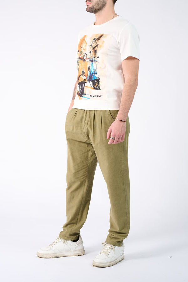 T-Shirt Man Print Vespa uomo Barone firenze