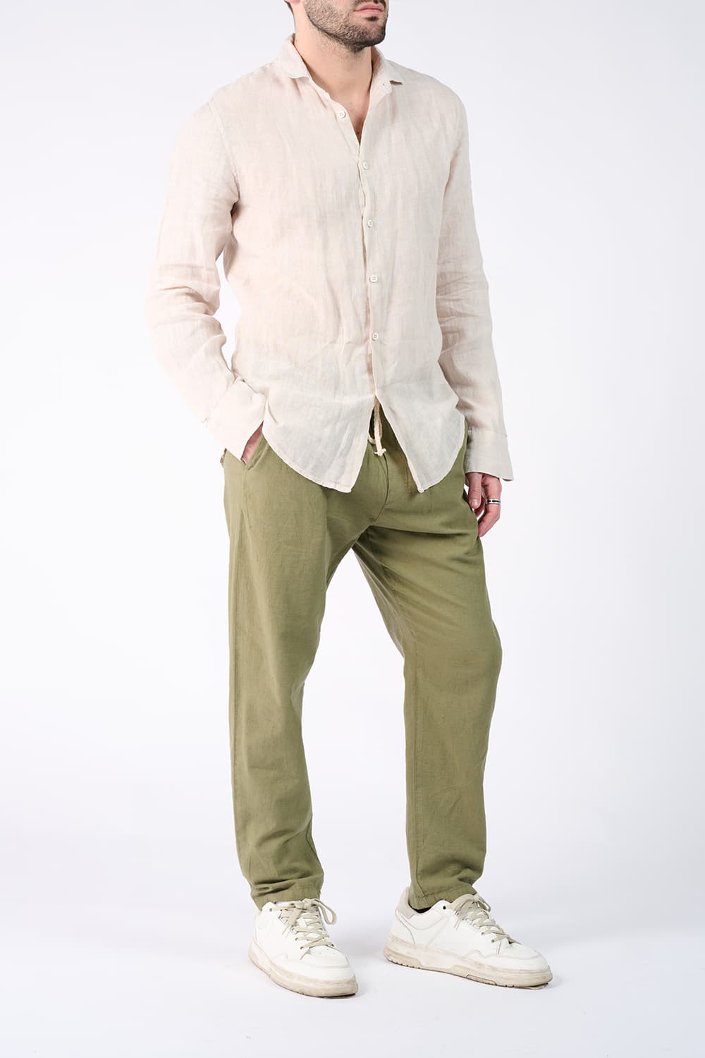 HERREN-LEINENHEMD man Barone firenze - 3