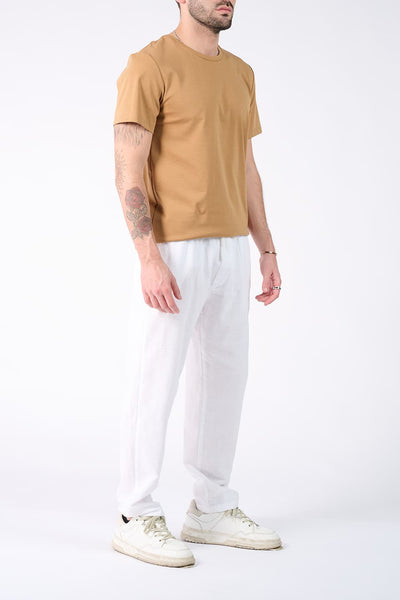 Linen Trousers with Elastic