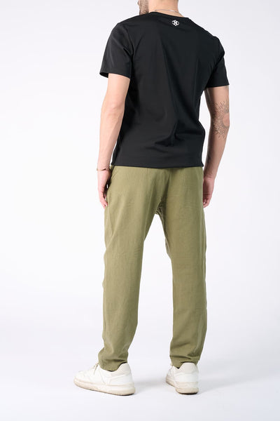 Linen Trousers with Elastic