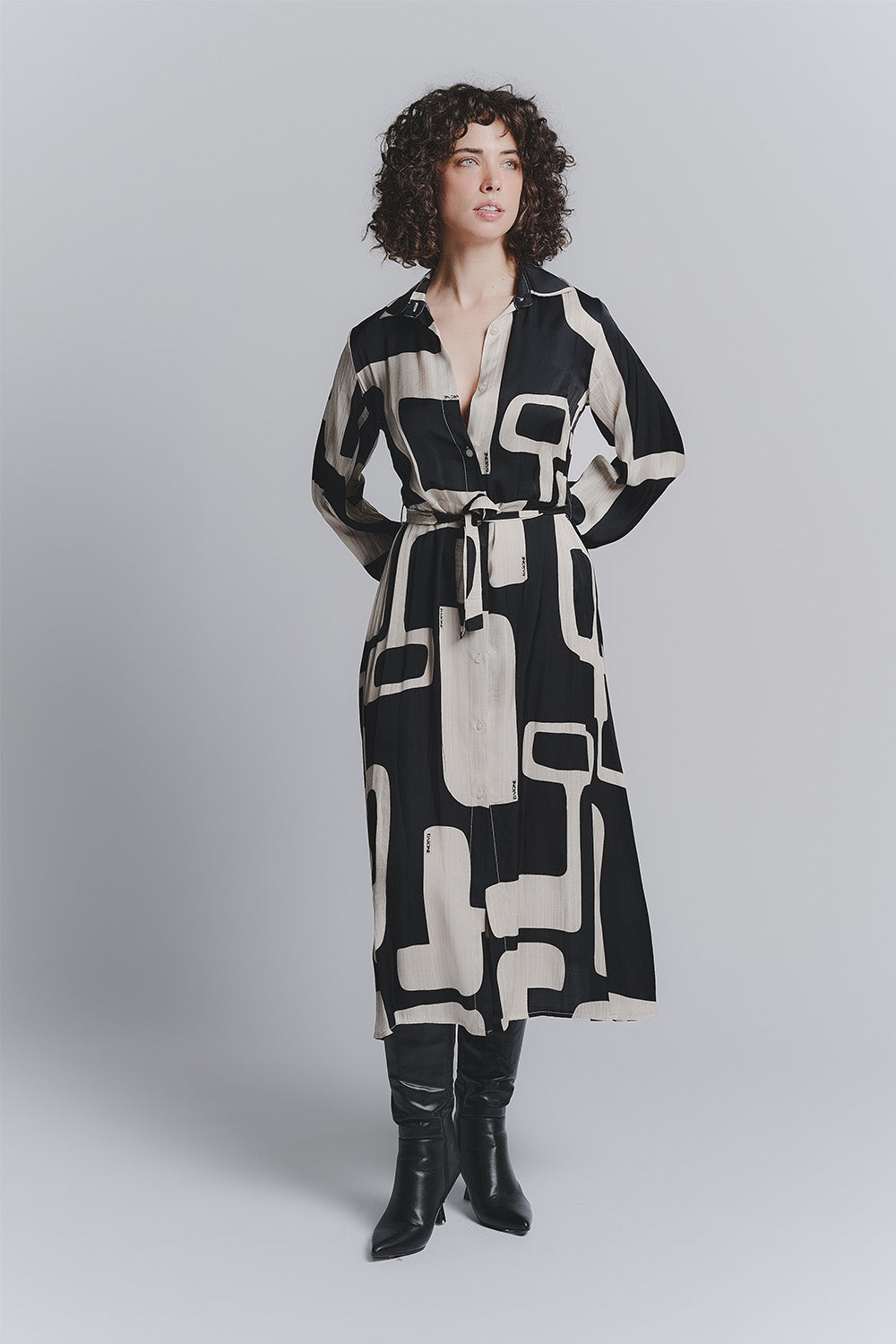 Long shirt dress woman Barone firenze - 1