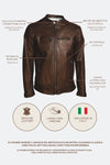 Elton Gold Bike Dark Brown uomo Barone firenze - 8
