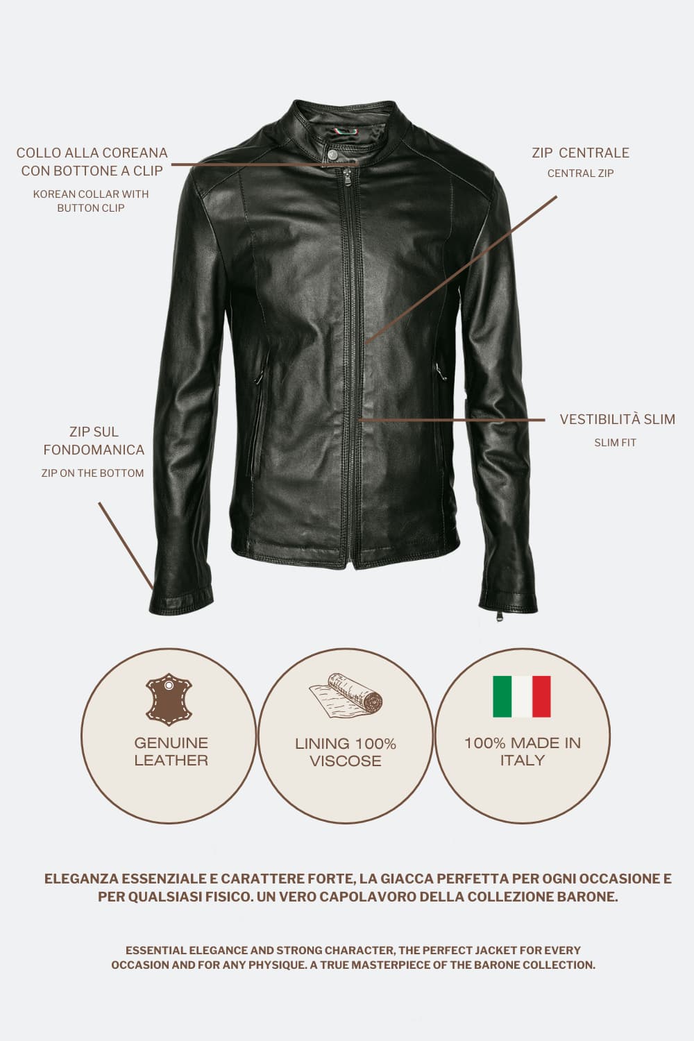 Massi Black Jacket man Barone firenze - 9