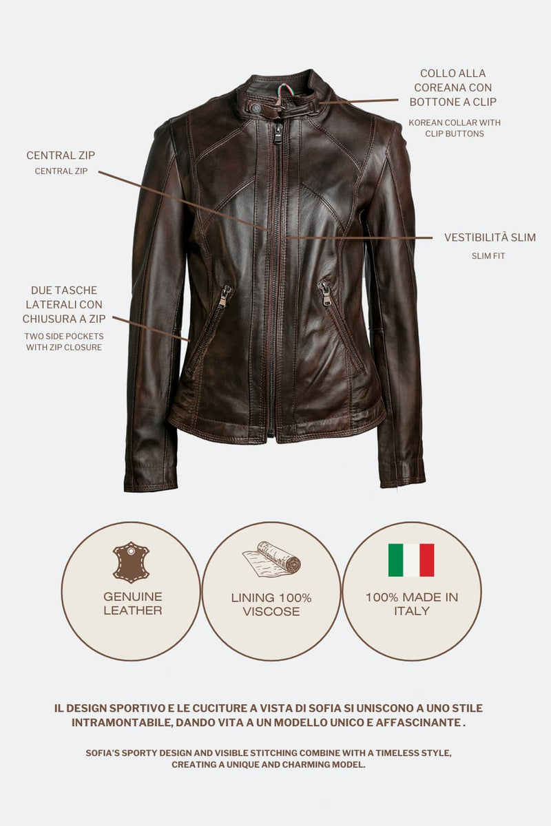 Sofia Dark Brown woman Barone firenze - 11