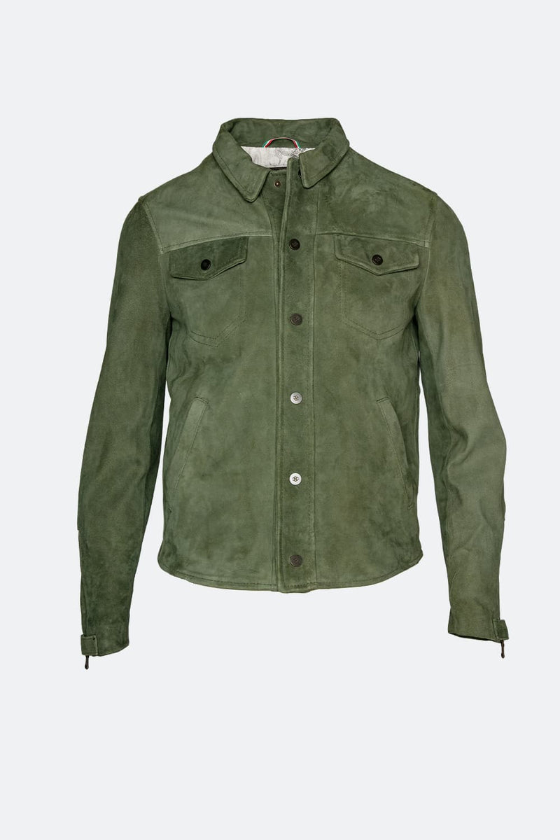 Ale Wildleder ungefüttert Jacke Männer unisex Barone firenze - 2