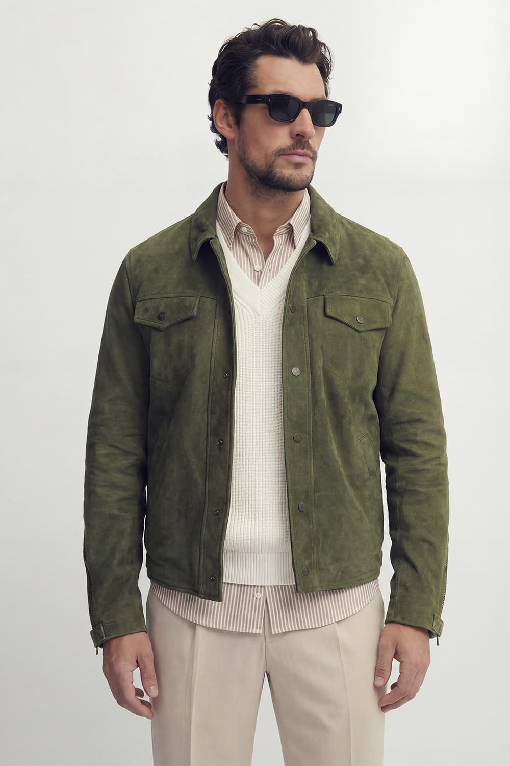 Ale Wildleder ungefüttert Jacke Männer unisex Barone firenze - 5