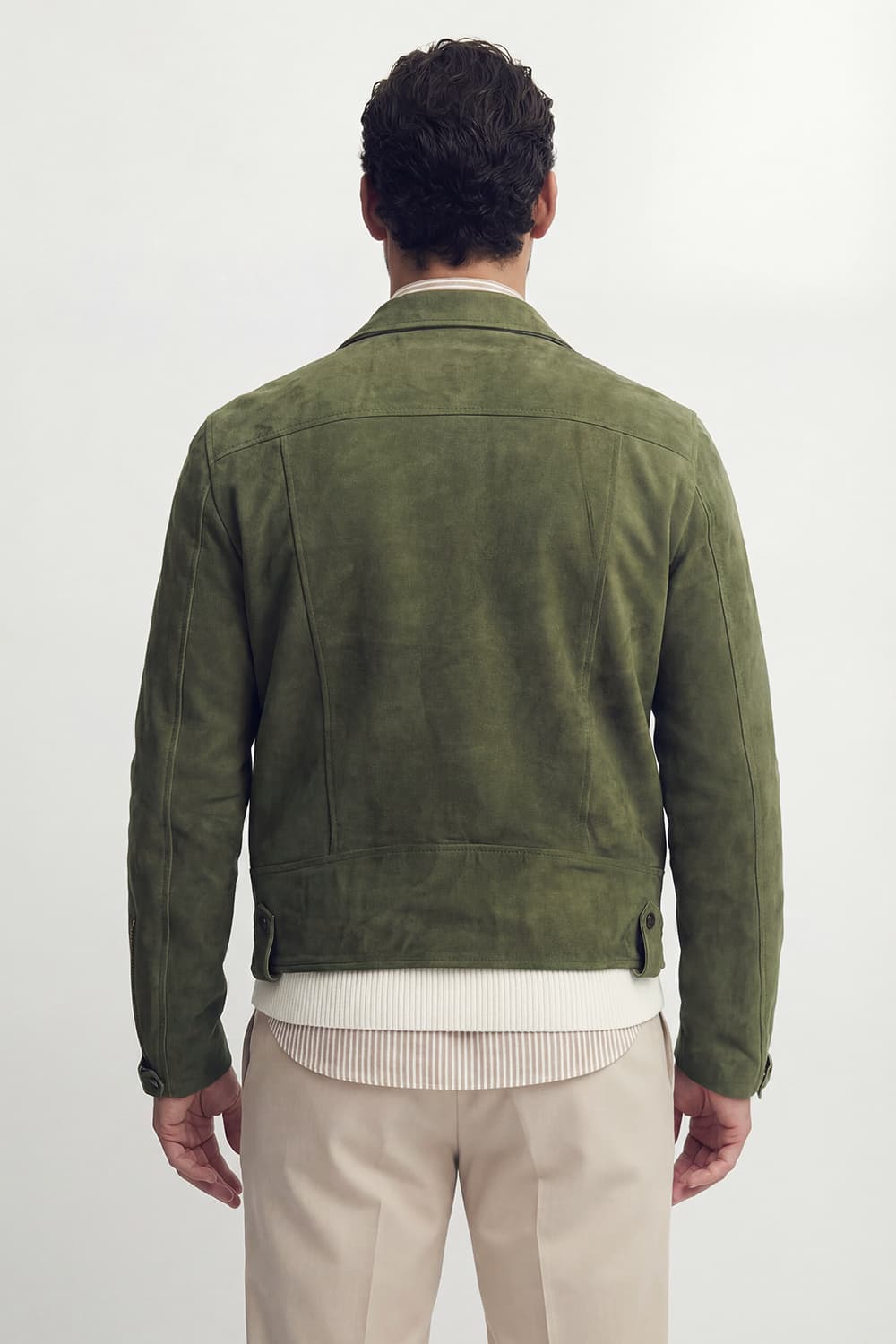 Ale Wildleder ungefüttert Jacke Männer unisex Barone firenze - 12