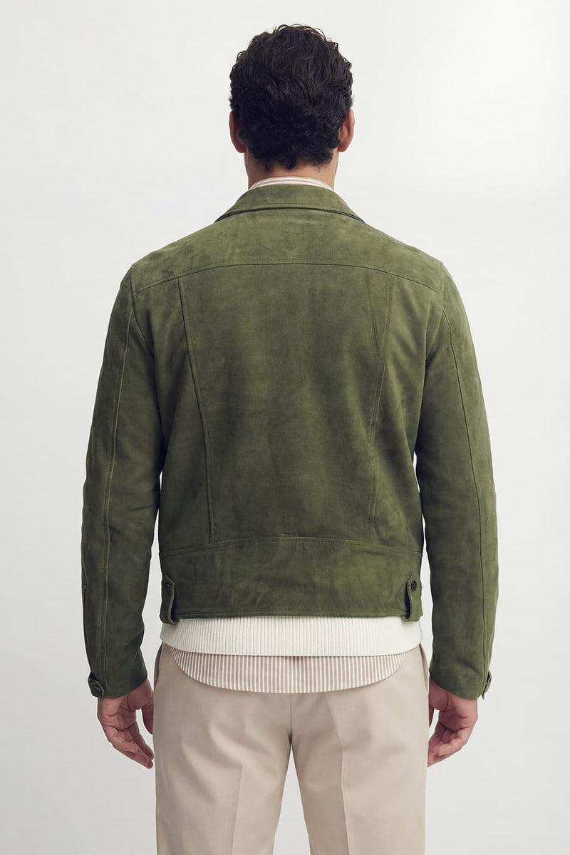 Ale Wildleder ungefüttert Jacke Männer unisex Barone firenze - 12