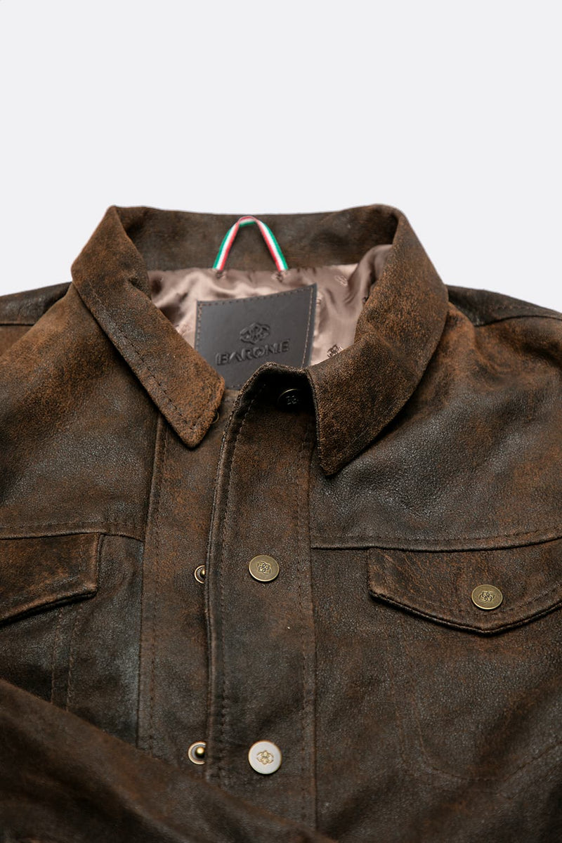 Ale Wildleder ungefüttert Jacke Männer unisex Barone firenze - 7