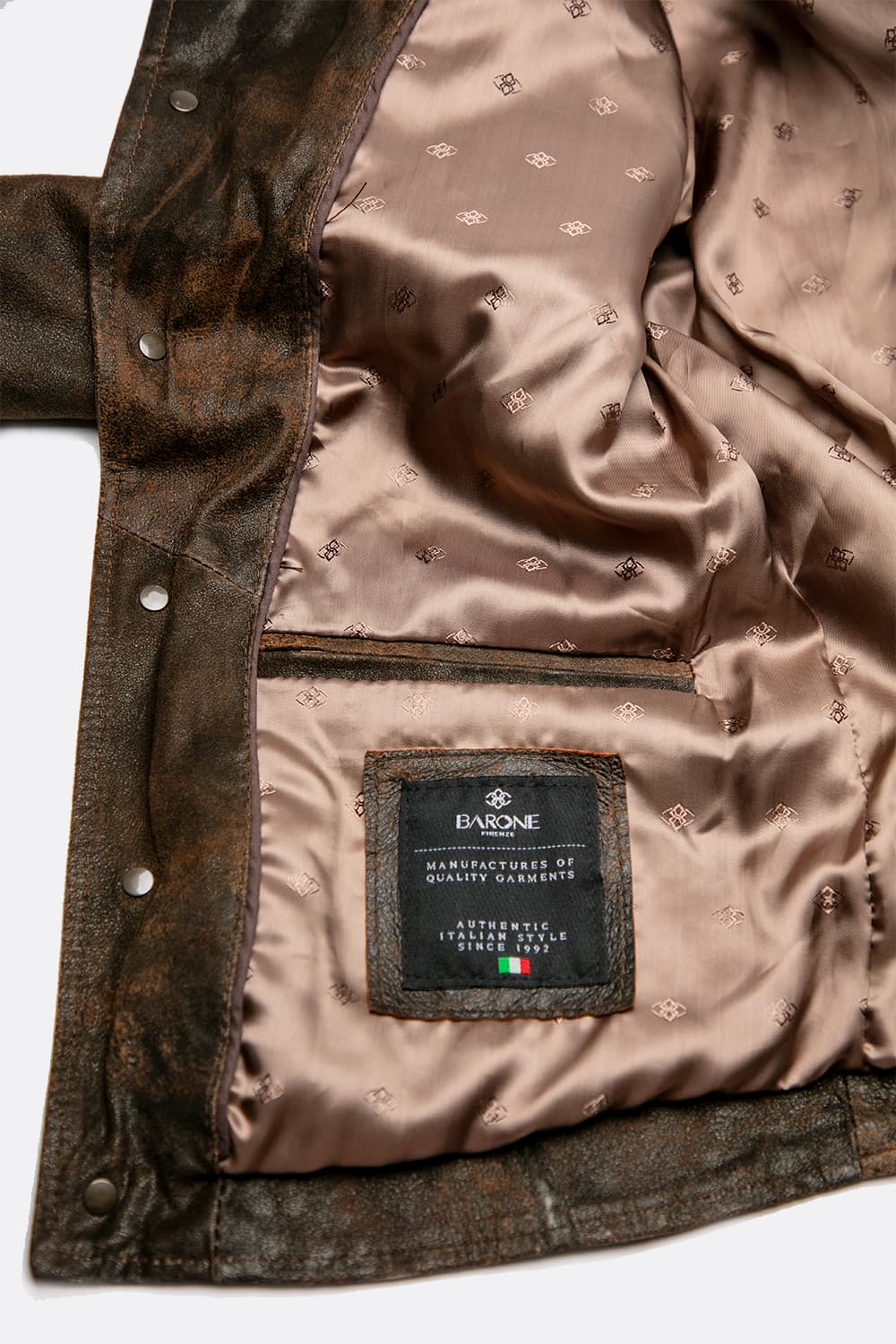 Ale Wildleder ungefüttert Jacke Männer unisex Barone firenze - 8