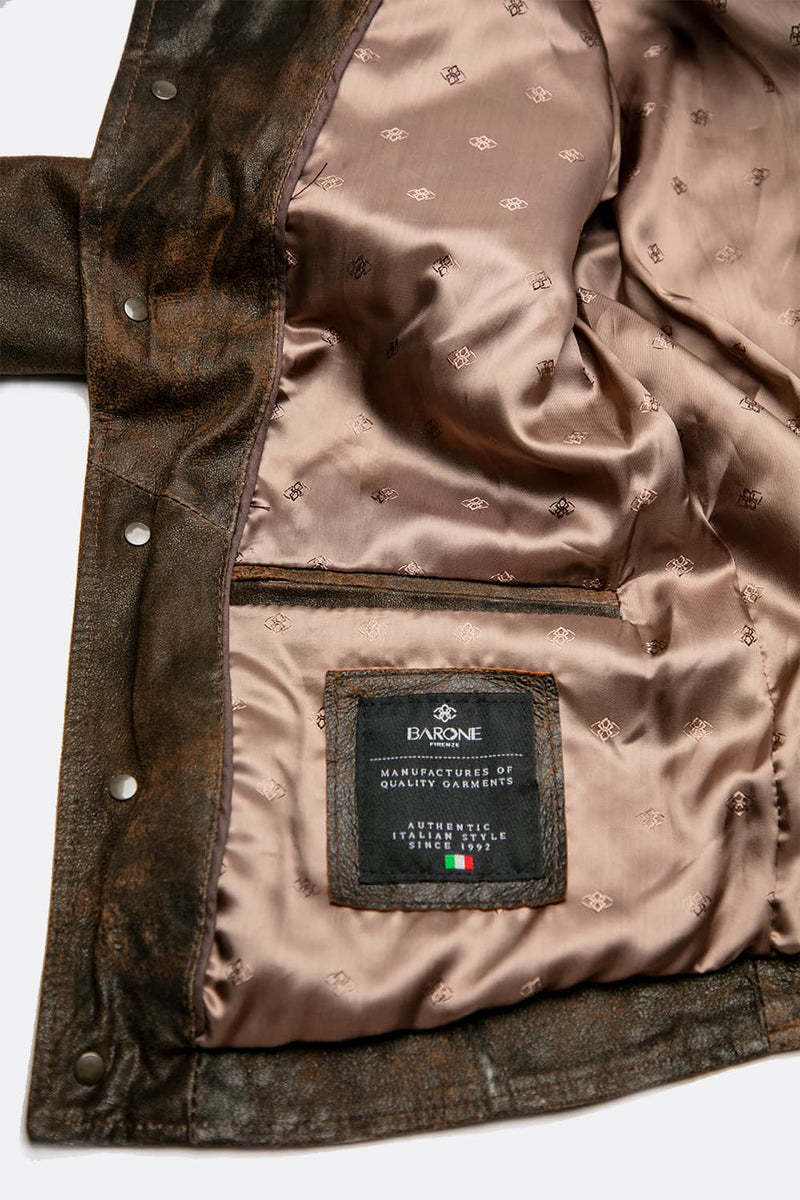 Ale Wildleder ungefüttert Jacke Männer unisex Barone firenze - 8