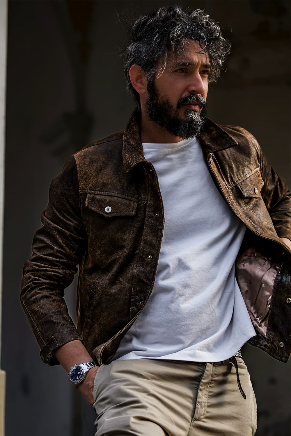 Ale Wildleder ungefüttert Jacke Männer unisex Barone firenze - 1