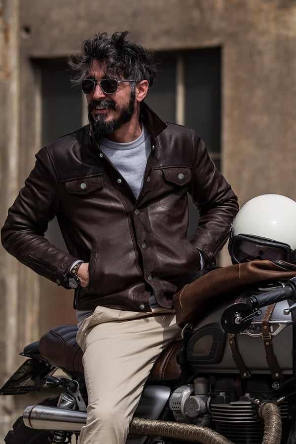 Ale Dark Brown Vegetable Leather unisex Barone firenze