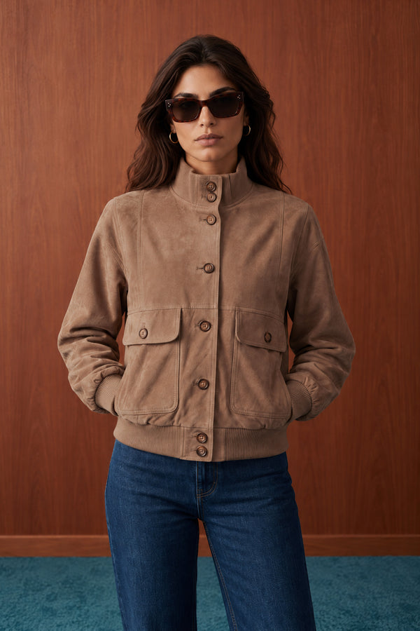 Alma Camoscio Taupe woman Barone firenze