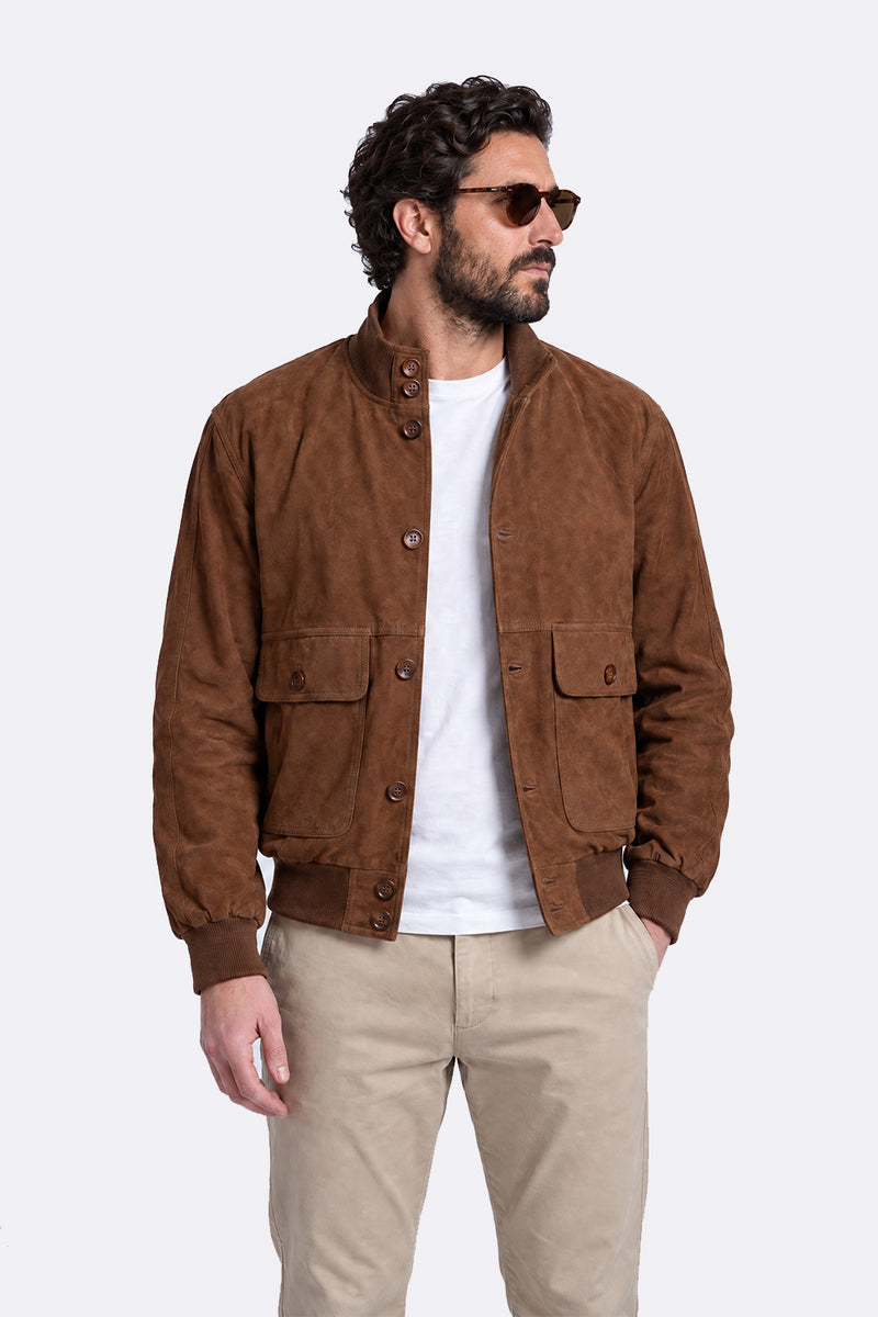 Amedeo Camoscio Cognac Scuro man Barone firenze - 3