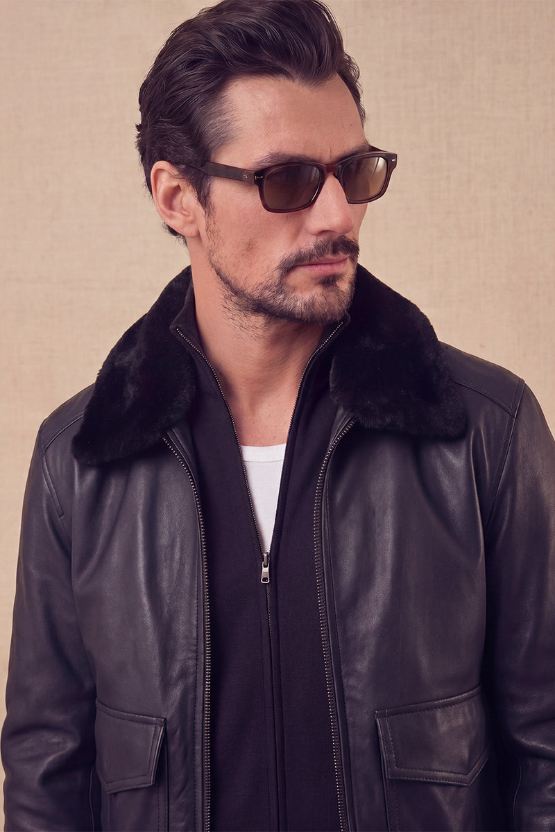 Schwarzer Nagel im Gold-Shearling-Stil man Barone firenze - 5