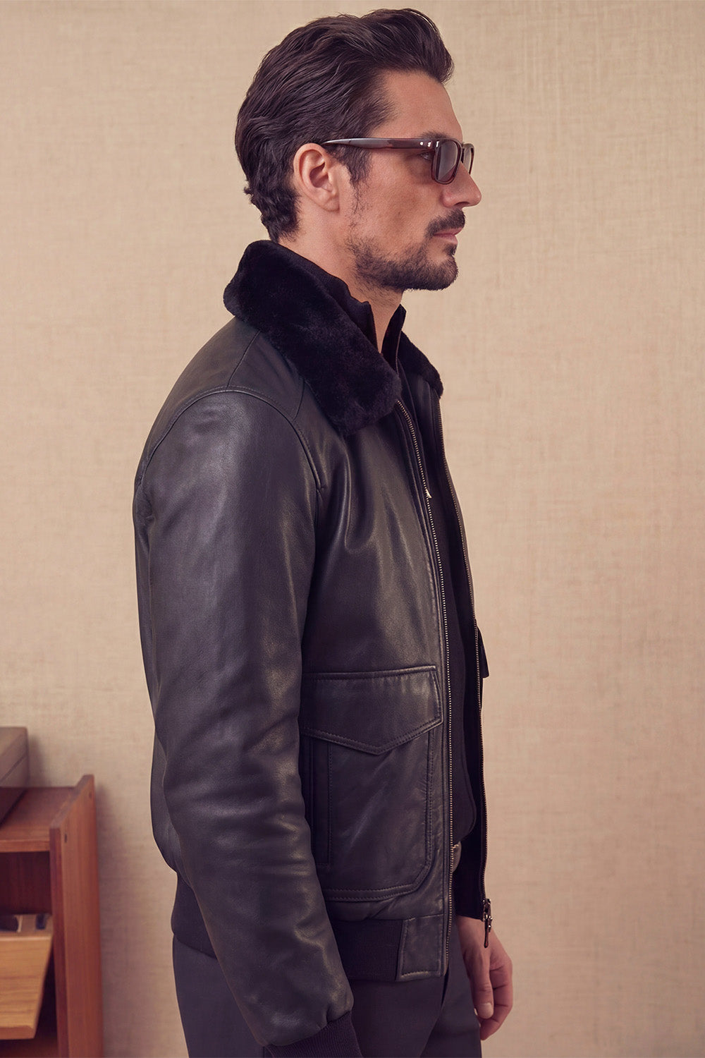 Schwarzer Nagel im Gold-Shearling-Stil man Barone firenze - 8