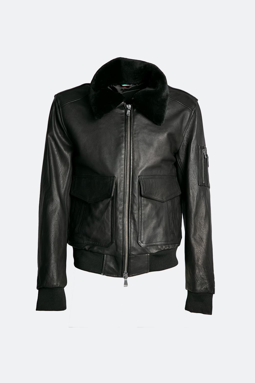 Schwarzer Nagel im Gold-Shearling-Stil man Barone firenze - 2
