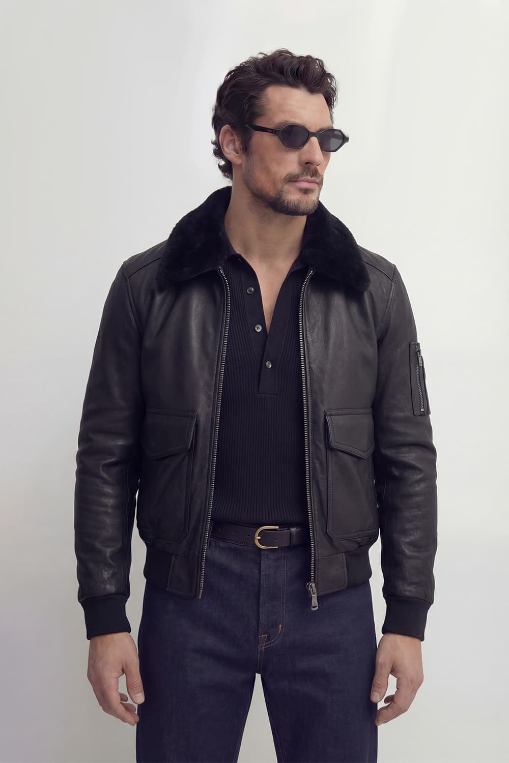Schwarzer Nagel im Gold-Shearling-Stil man Barone firenze - 4