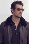 Schwarzer Nagel im Gold-Shearling-Stil man Barone firenze - 12