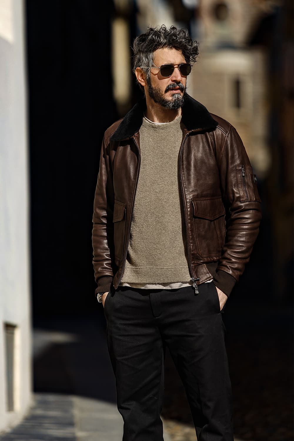 Schwarzer Nagel im Gold-Shearling-Stil man Barone firenze - 4