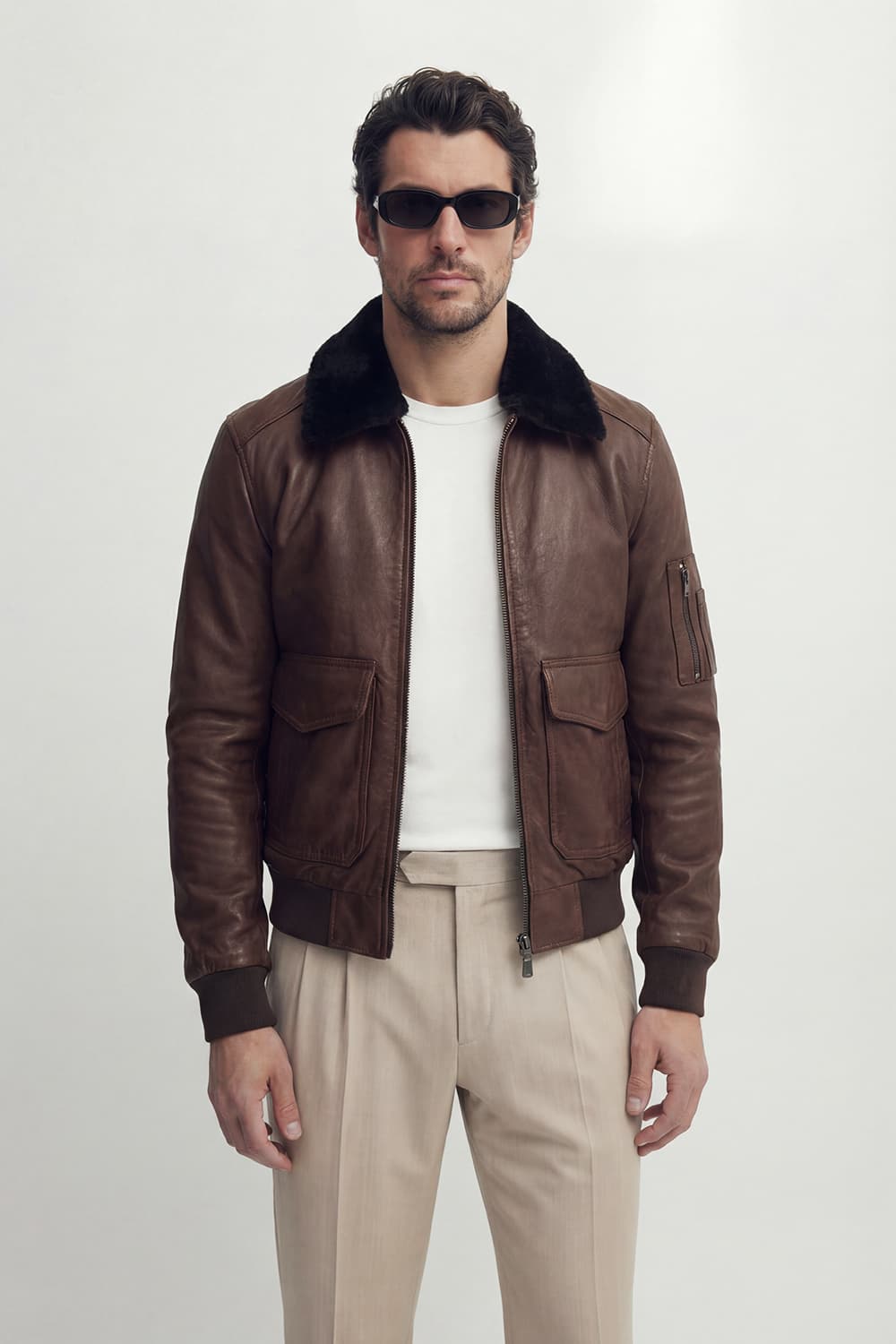 Schwarzer Nagel im Gold-Shearling-Stil man Barone firenze - 3