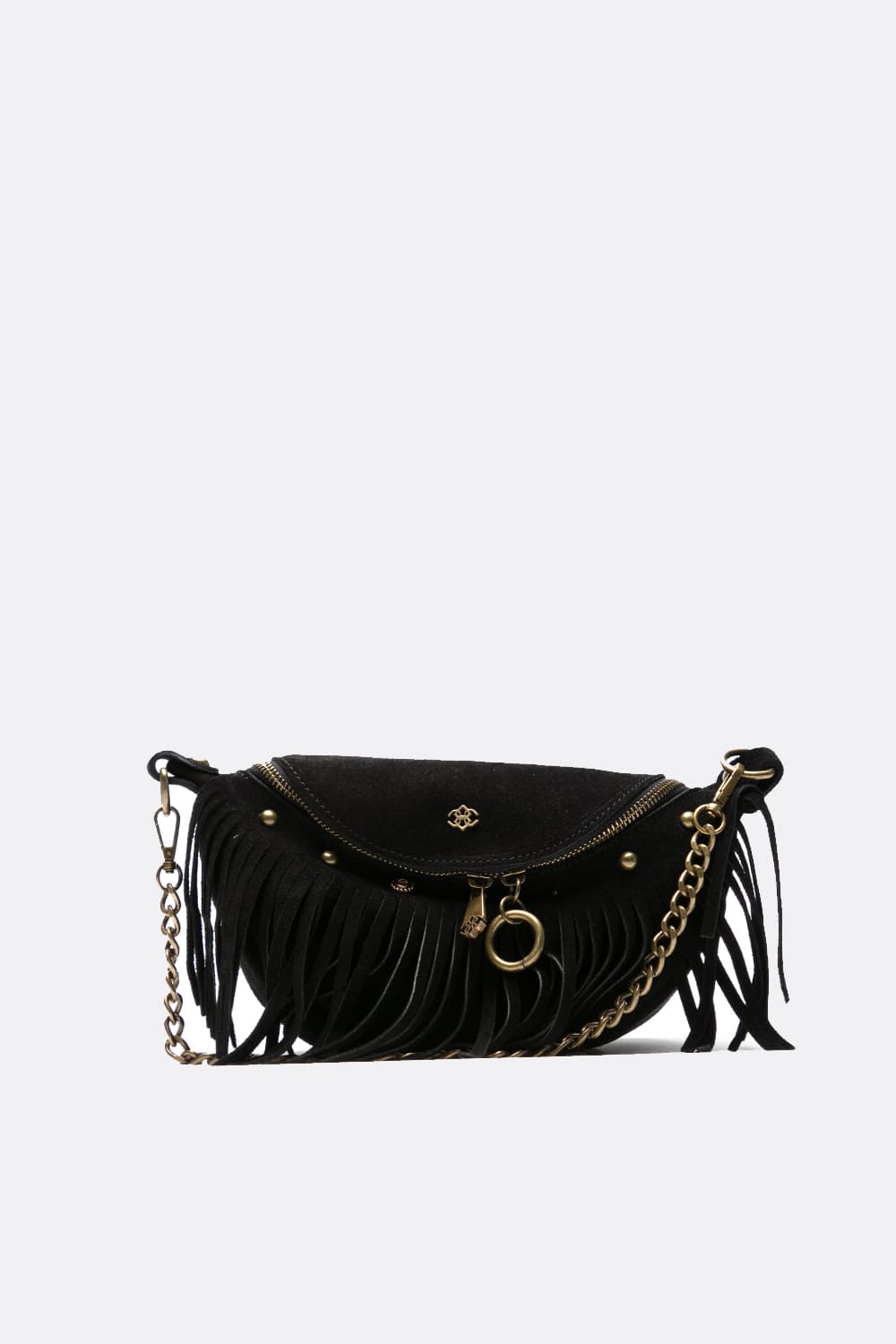 Bea Camoscio Borchie borsa donna 100% vera pelle Made in Italy - Barone Firenze