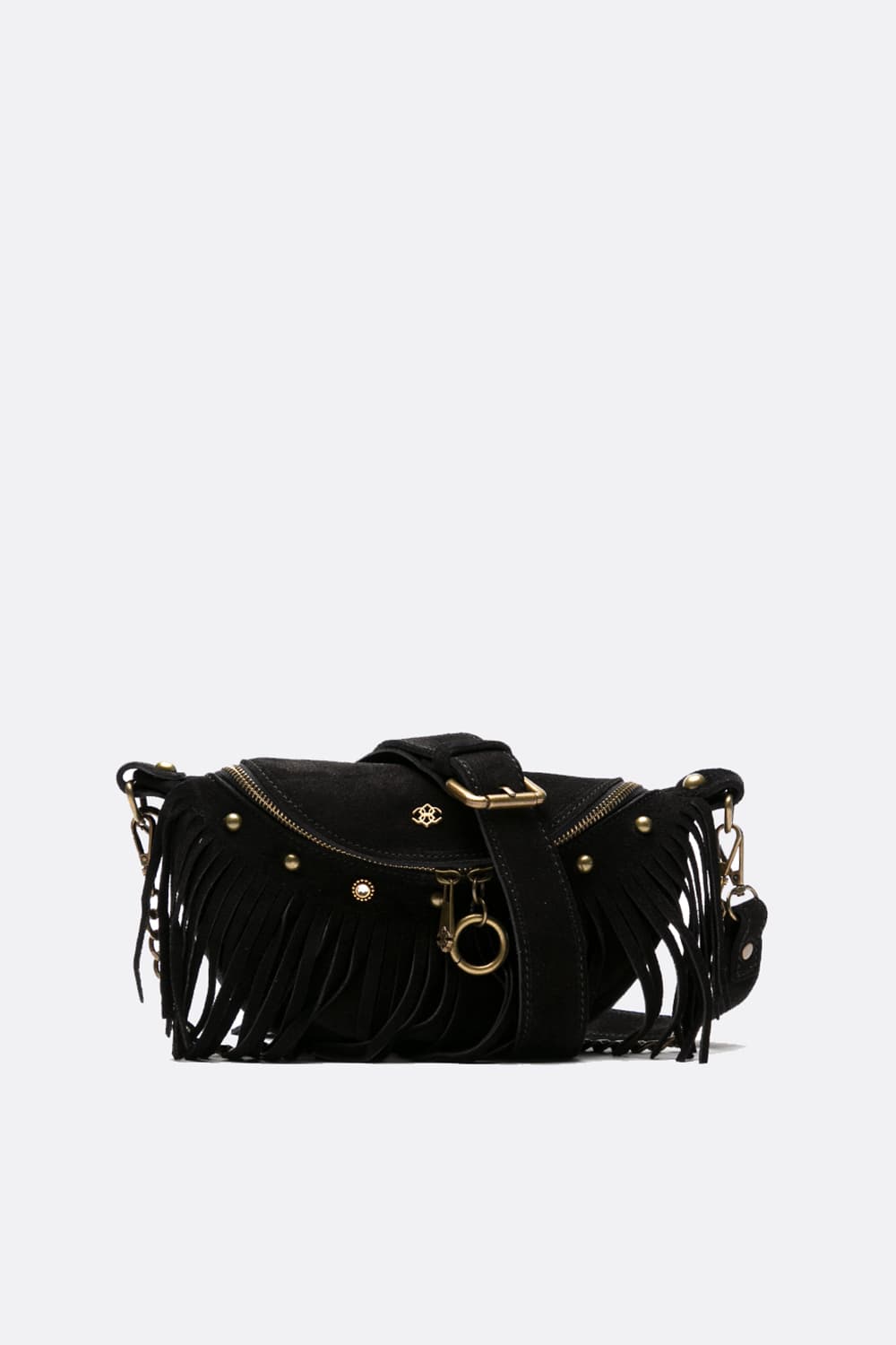 Bea Camoscio Borchie borsa donna 100% vera pelle Made in Italy - Barone Firenze