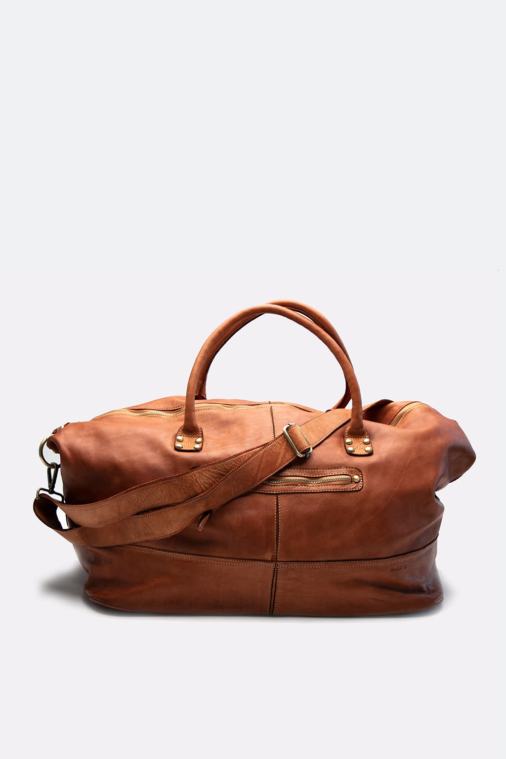 Borsone Vintage 100% vera pelle made in Italy - Barone Firenze