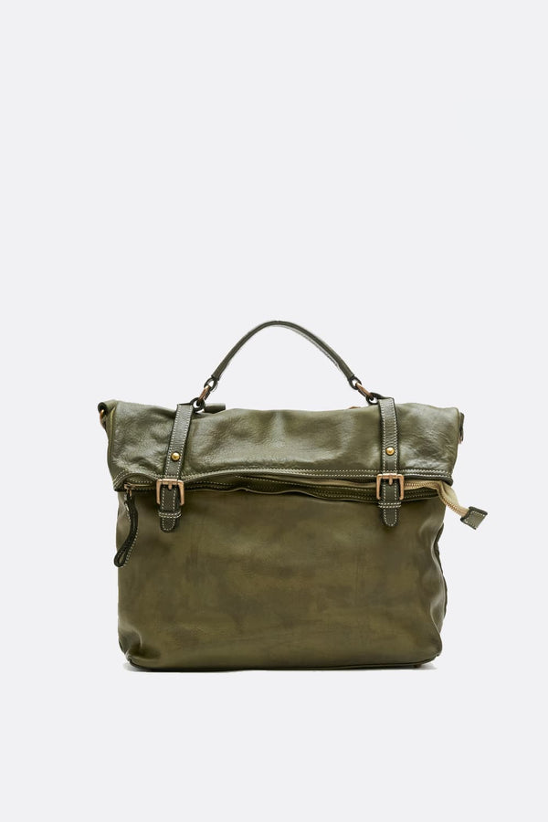 Brn 050 Green Backpack unisex Barone firenze