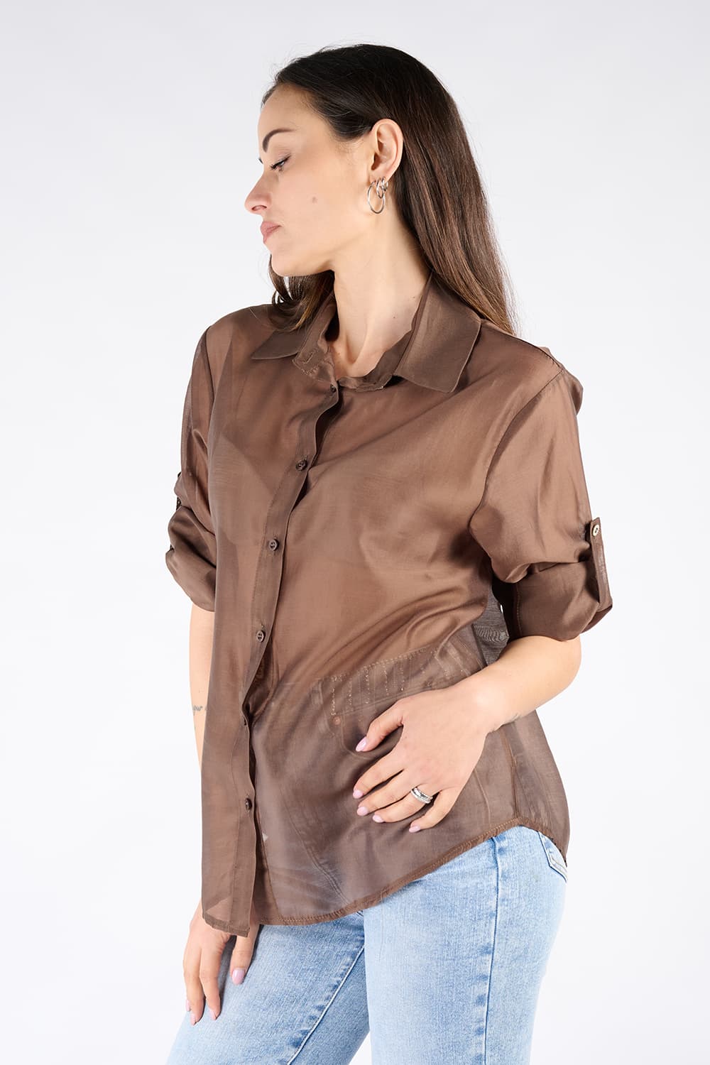 Camicia classica Donna 100% made in Italy - Barone Firenze