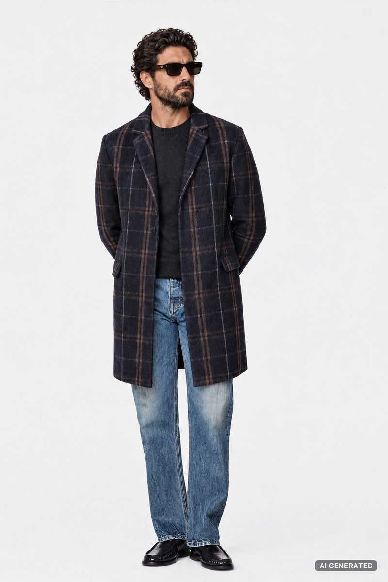 Men's Mixed Cashmere Classic Coat man Barone firenze - 2