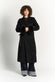 Cappotto Lungo Con Cintura e Manicotti Nero woman Barone firenze - 1