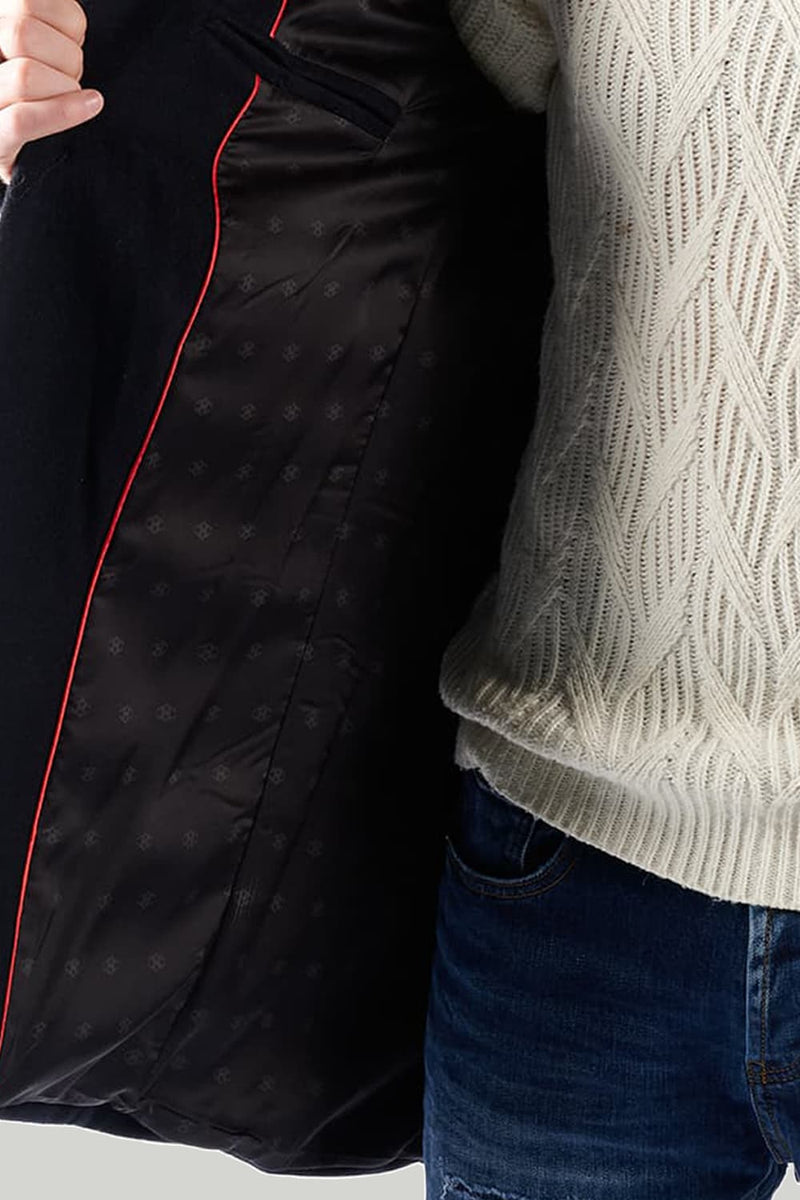 Mixed Cashmere Men's Elegant Coat uomo Barone firenze - 3