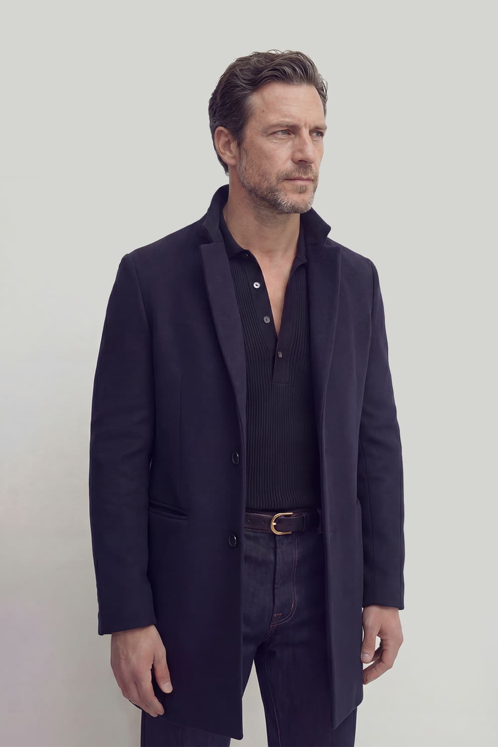 Mixed Cashmere Men's Elegant Coat uomo Barone firenze - 1