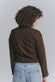 Women's Suede Biker Jacket Dark Brown woman Barone firenze - 3