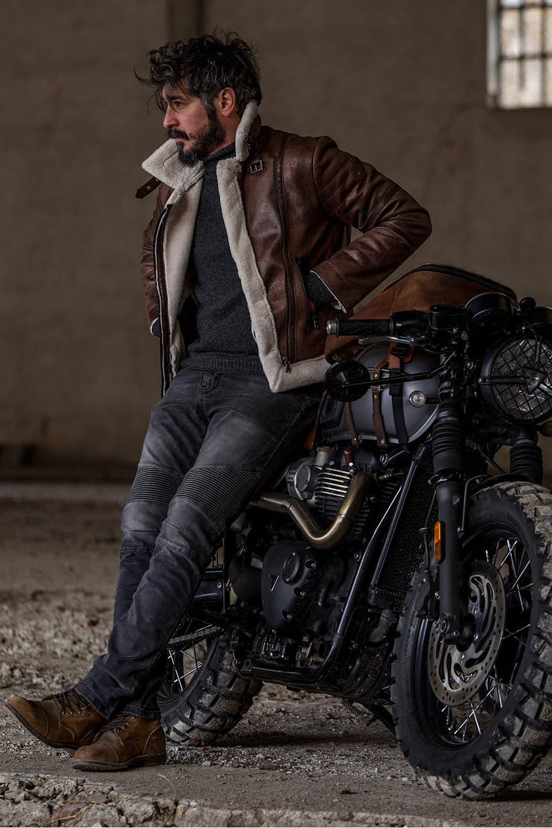 Nagel im Gold-Shearling-Stil, Dunkelbraun unisex Barone firenze - 5
