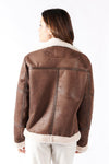 Chiodo Gold Shearling Style Femme Marron foncé unisex Barone firenze - 8