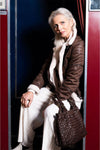 Chiodo Gold Shearling Style Femme Marron foncé unisex Barone firenze - 5