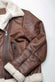 Chiodo Gold Shearling Style Femme Marron foncé unisex Barone firenze - 4