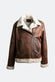 Nagel im Gold-Shearling-Stil, Dunkelbraun unisex Barone firenze - 2