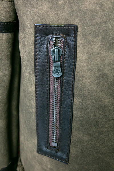 Chiodo Shearling Style Donna Verde