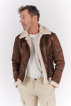 Nagel im Gold-Shearling-Stil, Dunkelbraun unisex Barone firenze - 4