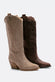 Bottes Santiags Dante Daim Beige woman Barone firenze - 6