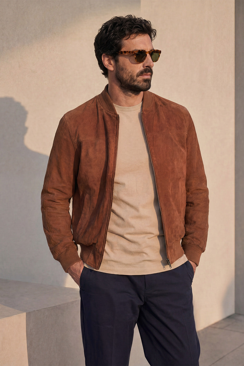 David Suede Dark Cognac unisex Barone firenze - 4