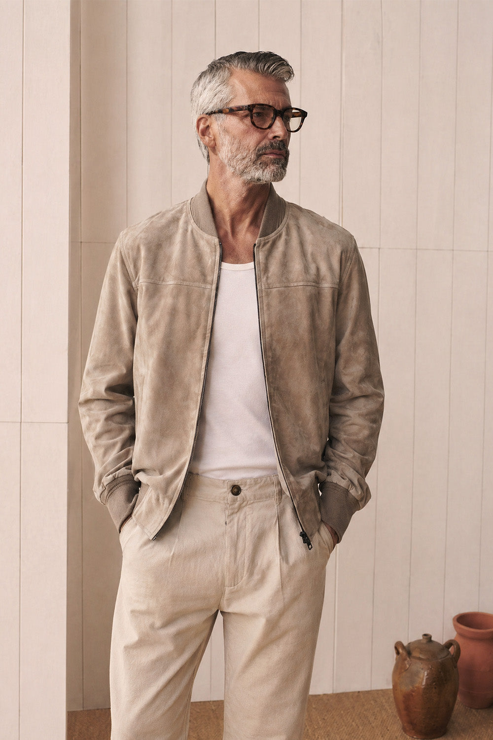 David Taupe Suede unisex Barone firenze - 3