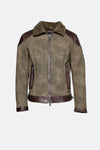Elton Gold Colletto Shearling Style Verde man Barone firenze - 1