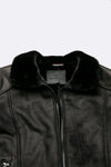 Elton Shearling Style Collar Dark Brown uomo Barone firenze - 8