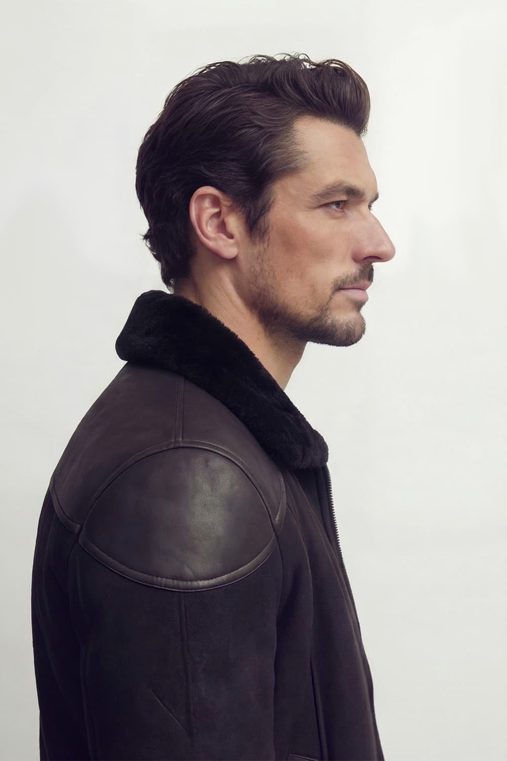 Elton Shearling Style Collar Dark Brown uomo Barone firenze - 11