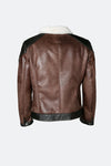 Kragen im Elton-Gold-Shearling-Stil, dunkelbraun man Barone firenze - 10